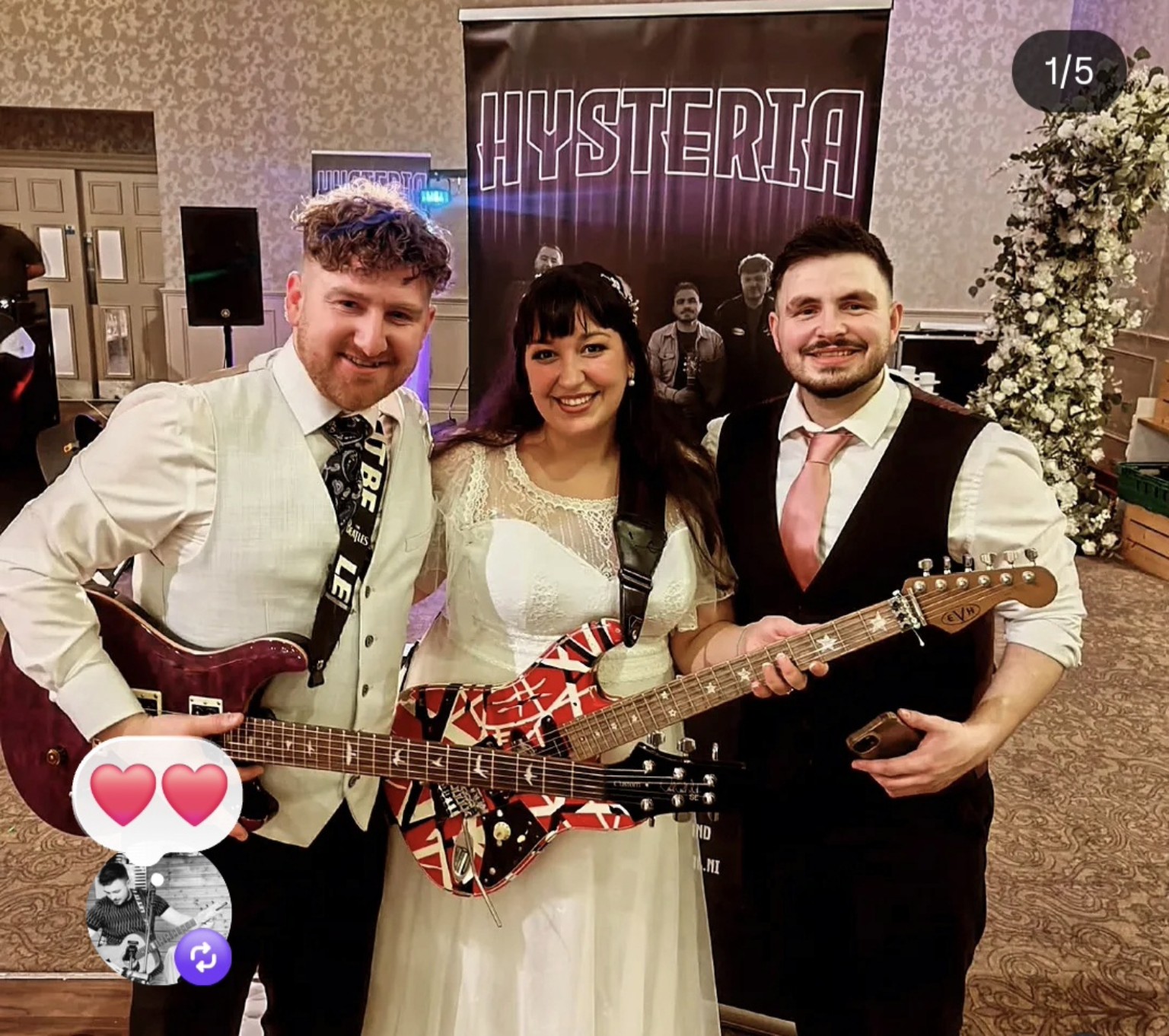 Hysteria band at a wedding