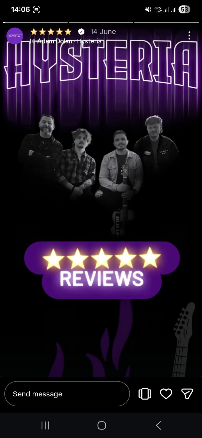 Hysteria reviews artwork